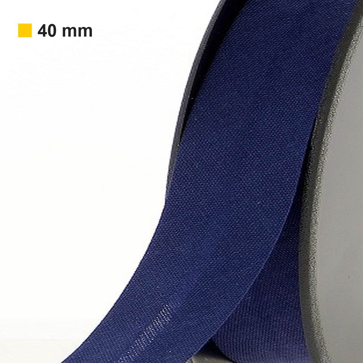 Biais polycoton 40 mm au mètre - Bleu marine (915) Biais polycoton 40 mm au mètre - Bleu marine (915)