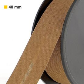 Biais polycoton 40 mm au mètre - Camel (944)