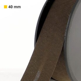 Biais polycoton 40 mm au mètre - Chocolat (817)