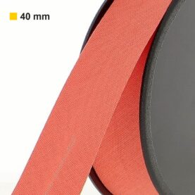 Biais polycoton 40 mm au mètre - Corail (940)