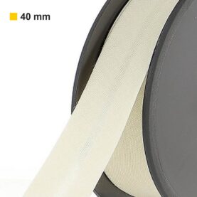 Biais polycoton 40 mm au mètre - Crème (956)