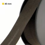 Biais polycoton 40 mm au mètre - Ébène (917)