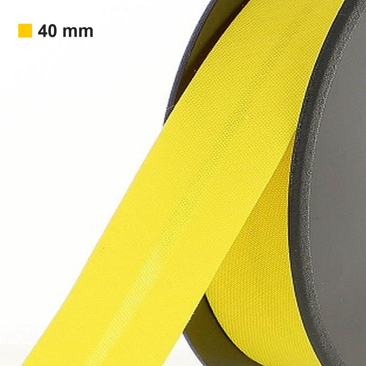 Biais polycoton 40 mm au mètre - Jaune vif (932) Biais polycoton 40 mm au mètre - Jaune vif (932)