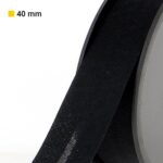 Biais polycoton 40 mm au mètre - Noir (901)