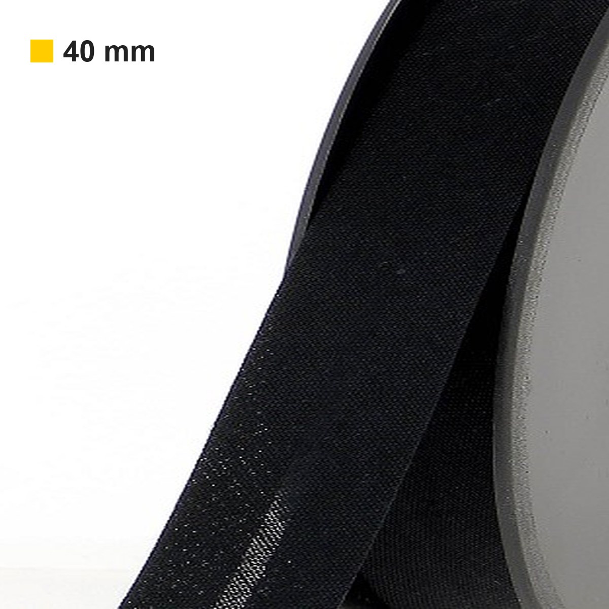 Biais polycoton 40 mm au mètre - Noir (901) Biais polycoton 40 mm au mètre - Noir (901)