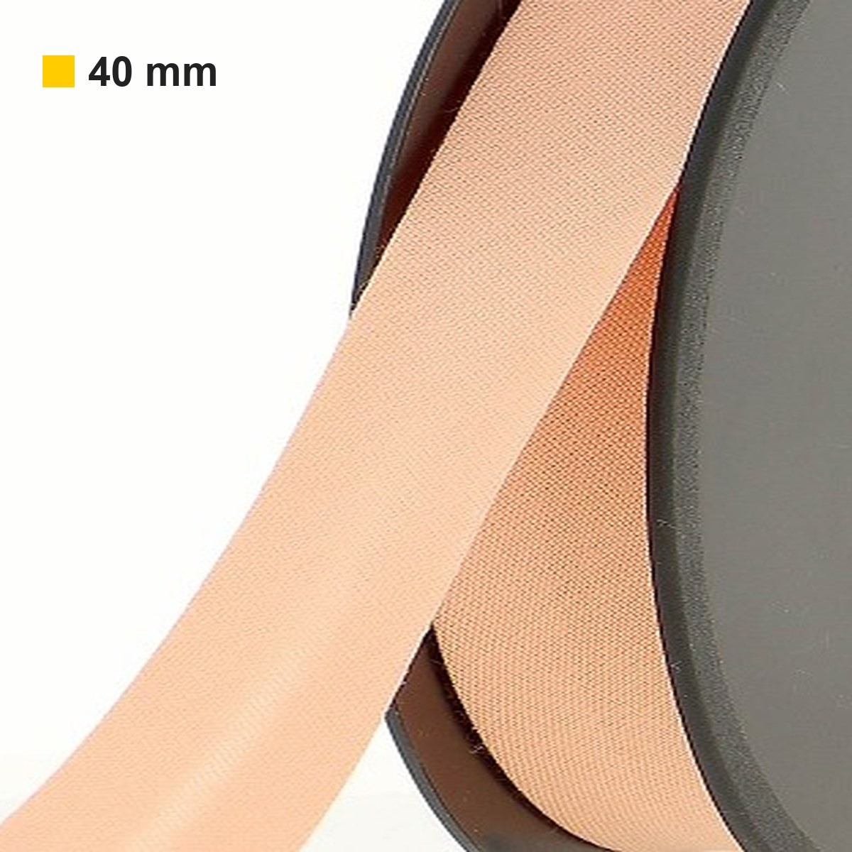 Biais polycoton 40 mm au mètre - Pêche (983) Biais polycoton 40 mm au mètre - Pêche (983)