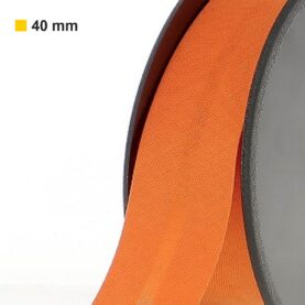 Biais polycoton 40 mm au mètre - Potiron (961)