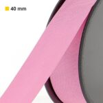 Biais polycoton 40 mm au mètre - Rose bonbon (949)