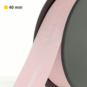 Biais polycoton 40 mm au mètre - Rose pâle (905)
