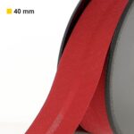 Biais polycoton 40 mm au mètre - Rouge vif (914)