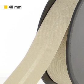 Biais polycoton 40 mm au mètre - Sable (818)