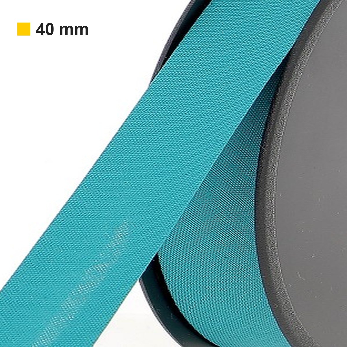 Biais polycoton 40 mm au mètre - Turquoise (955) Biais polycoton 40 mm au mètre - Turquoise (955)