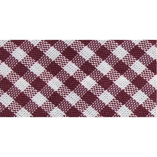 Biais vichy 20 mm au mètre - Bordeaux Biais vichy 20 mm au mètre - Bordeaux