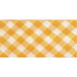 Biais vichy 20 mm au mètre - Jaune
