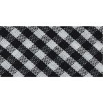 Biais vichy 20 mm au mètre - Noir