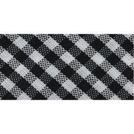 Biais vichy 20 mm au mètre - Noir