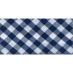 Biais vichy 30 mm au mètre - Bleu marine