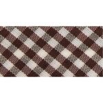 Biais vichy 30 mm au mètre - Marron