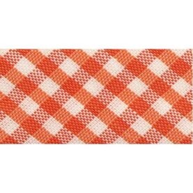 Biais vichy 30 mm au mètre - Orange