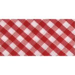 Biais vichy 30 mm au mètre - Rouge