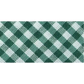 Biais vichy 30 mm au mètre - Vert sapin