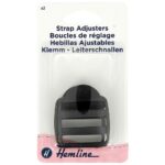 Boucles de réglage pour sangle 32 mm noires - lot de 2