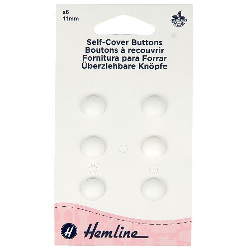 Boutons à recouvrir 11 mm en nylon - lot de 6 Boutons à recouvrir 11 mm en nylon - lot de 6