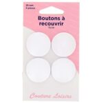Boutons à recouvrir 29 mm en nylon - lot de 4