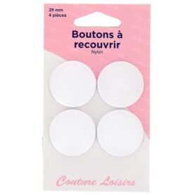 Boutons à recouvrir 29 mm en nylon - lot de 4