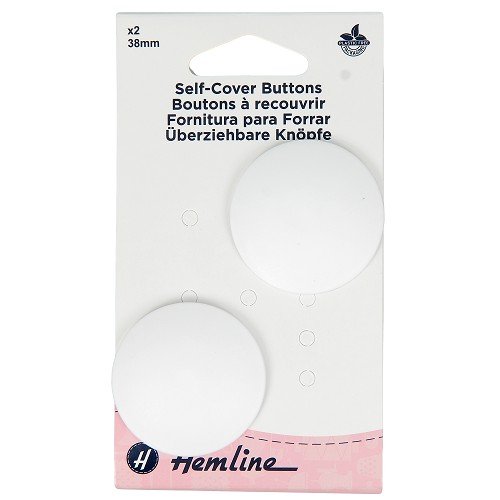 Boutons à recouvrir 38 mm en nylon - lot de 2 Boutons à recouvrir 38 mm en nylon - lot de 2