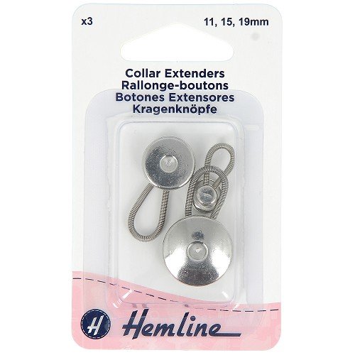 Boutons extenseurs de taille 11, 15 et 19 mm - lot de 3 Boutons extenseurs de taille 11, 15 et 19 mm - lot de 3