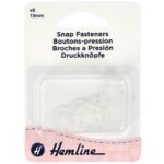 Boutons-pression plastique blancs - lot de 6