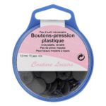 Boutons-pression sans outil 13 mm noirs - lot de 10
