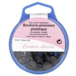 Boutons-pression sans outil 9 mm noirs - lot de 10