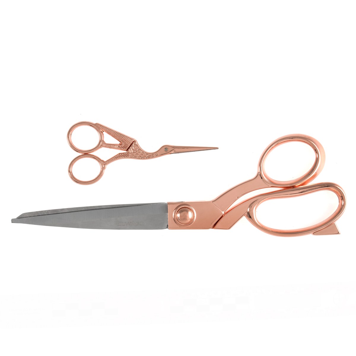 Coffret ciseaux de couture 25 cm et ciseaux à broder 11,5 cm - Rose gold Coffret ciseaux de couture 25 cm et ciseaux à broder 11,5 cm - Rose gold