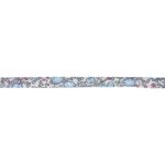 Cordon spaghetti Liberty 7 mm au mètre - Fleurs bleu ciel