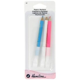 Crayons pour tissu avec brosse - rose, blanc, bleu