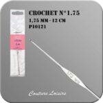 Crochet n° 1,75 en métal - 12 cm