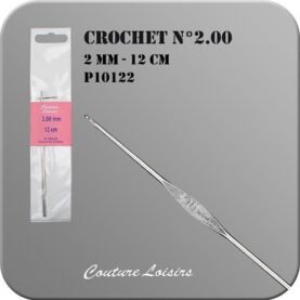 Crochet n° 2 en métal - 12 cm