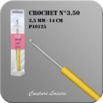 Crochet n° 3,5 en métal - 14 cm