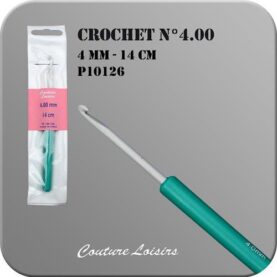 Crochet n° 4 en métal - 14 cm