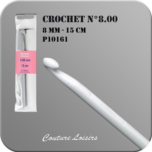 Crochet n° 8 en plastique - 15 cm Crochet n° 8 en plastique - 15 cm