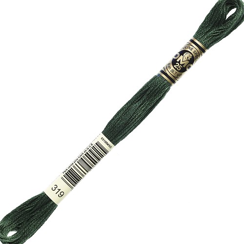 Fil à broder DMC Mouliné Spécial 25 - 319 Échevette DMC Mouliné Spécial 25, coloris 319