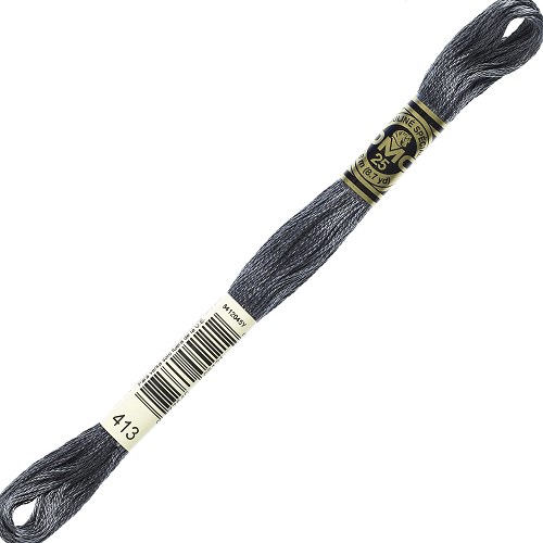 Fil à broder DMC Mouliné Spécial 25 - 413 Échevette DMC Mouliné Spécial 25, coloris 413