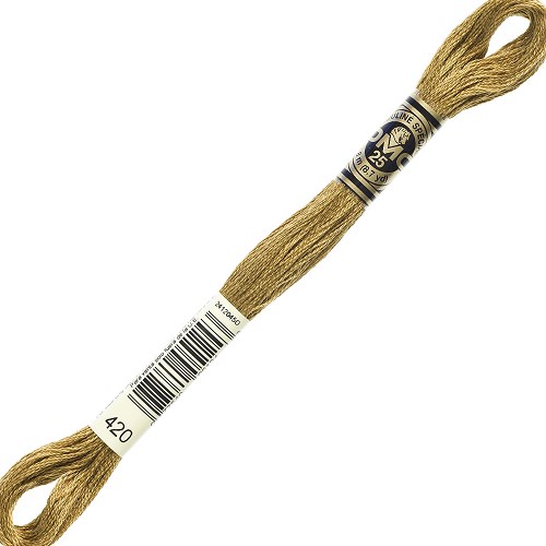 Fil à broder DMC Mouliné Spécial 25 - 420 Échevette DMC Mouliné Spécial 25, coloris 420