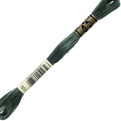 Fil à broder DMC Mouliné Spécial 25 - 501 Échevette DMC Mouliné Spécial 25, coloris 501