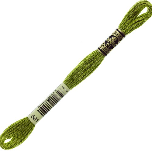 Fil à broder DMC Mouliné Spécial 25 - 581 Échevette DMC Mouliné Spécial 25, coloris 581