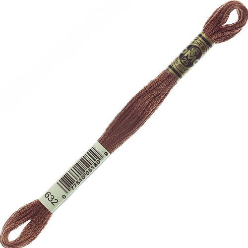 Fil à broder DMC Mouliné Spécial 25 - 632 Échevette DMC Mouliné Spécial 25, coloris 632