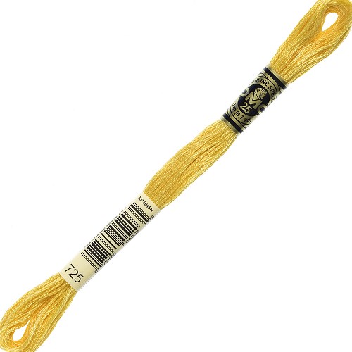 Fil à broder DMC Mouliné Spécial 25 - 725 Échevette DMC Mouliné Spécial 25, coloris 725