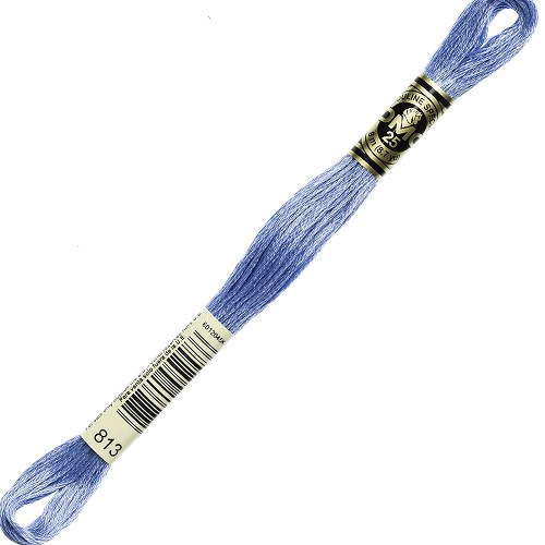 Fil à broder DMC Mouliné Spécial 25 - 813 Échevette DMC Mouliné Spécial 25, coloris 813